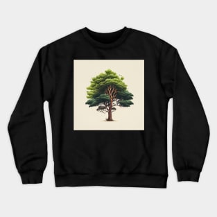 Minimalist Tree Illustration Realistic Crewneck Sweatshirt